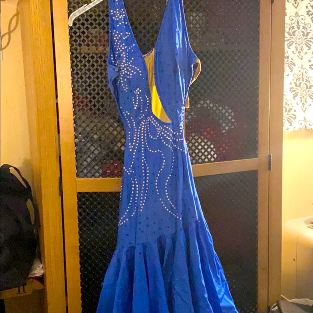 Blue Latin ballroom dress